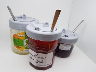 Jam lid with spoon for Bonne Maman and Honey