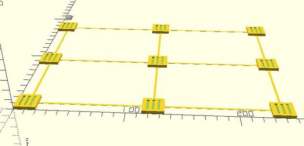 Parametric Bed Level Test with Leveled Top and Bottom Cutouts