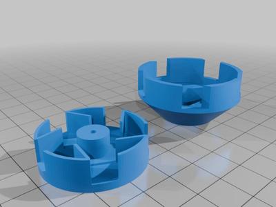 Miniature 5 port siren. Works with most DC motors.