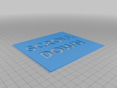 Scroll Down Sign