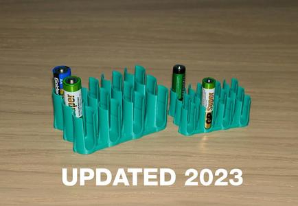Updated 2023 - Basic Battery Storage Holder for AA & AAA