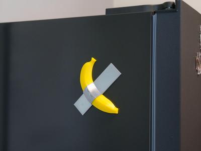 Artistic banana fridge magnet