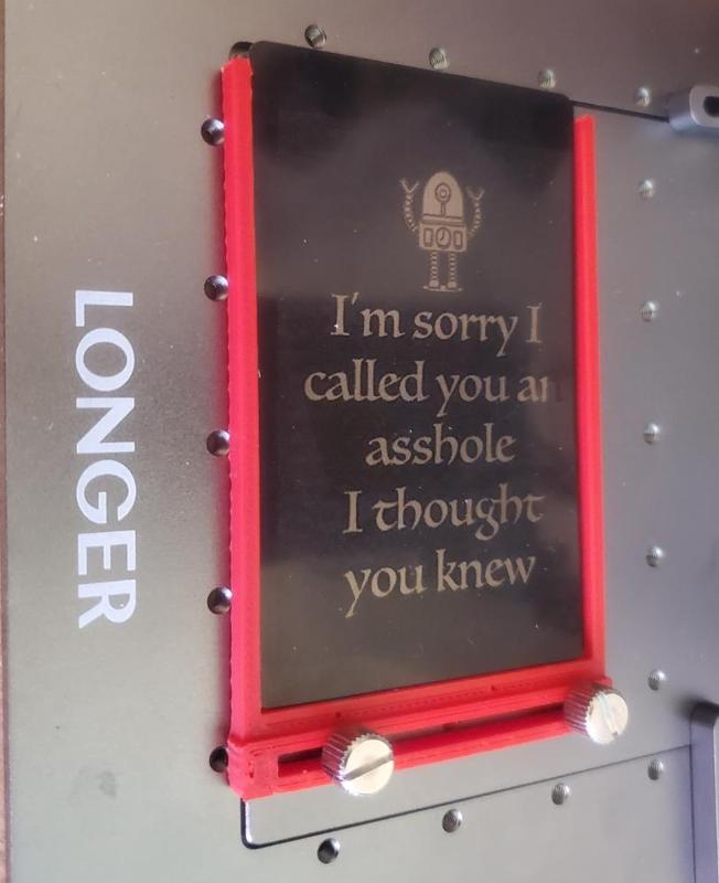 Aluminum Business Card Jig