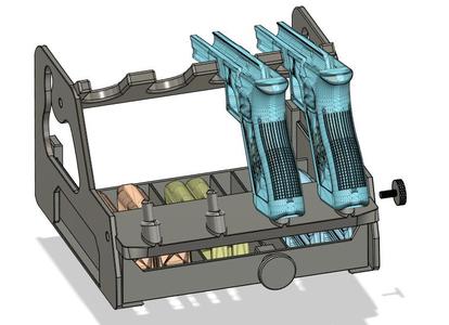 4 pistol holder for gun safe (Shorter 209mm version)