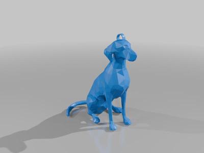 WEIMARANER DOG LOW POLY