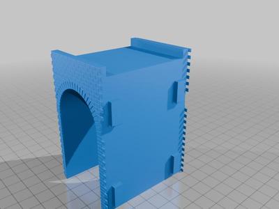 Railway brickstone bridge sector