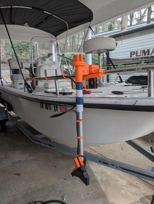 Livescope pole for boat railing 