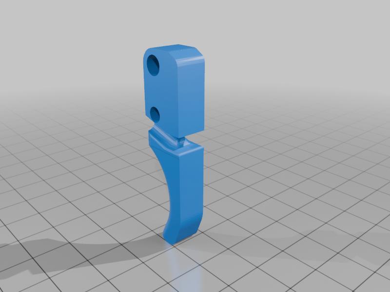 Stronger, ergonomic trigger with bigger rubber band cut-outs