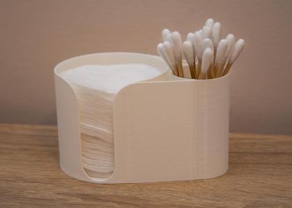 Cotton pads and Q-tips container