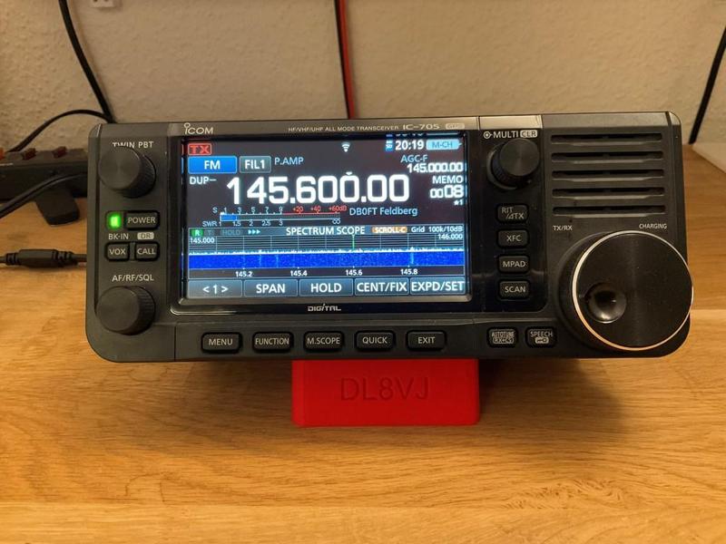 Icom IC-705 HAM Radio Stand (no screws)