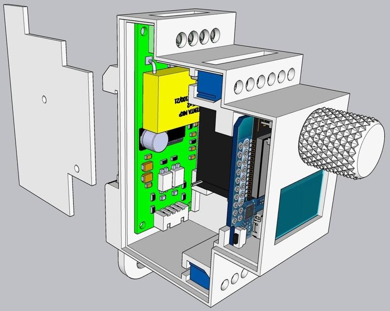 PZEM-004t DIN-rail mount