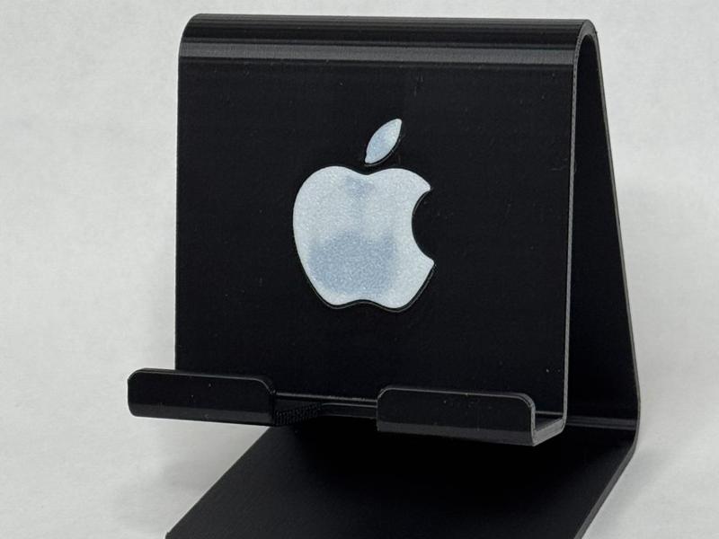Phone Desk Stand - Apple Logo & Wallet 