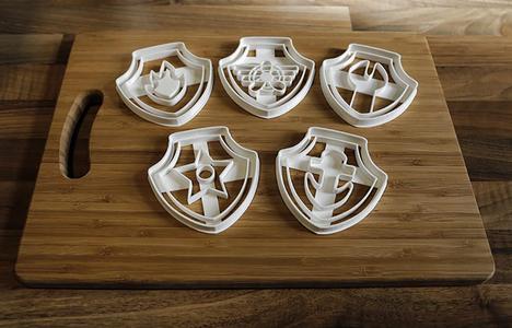 Paw Patrol Cookie Cutters, Set of 6