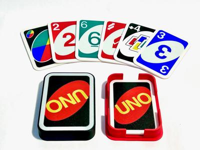 Complete UNO Game Drink Coaster Set with Holders 