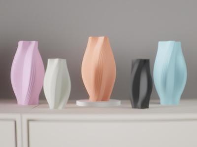 Elegant Vase. Easy To Print Twisted Modern Vase
