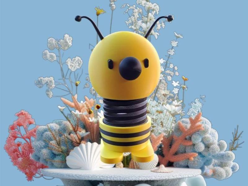 Bee Jumping Figure Spiral Hopti