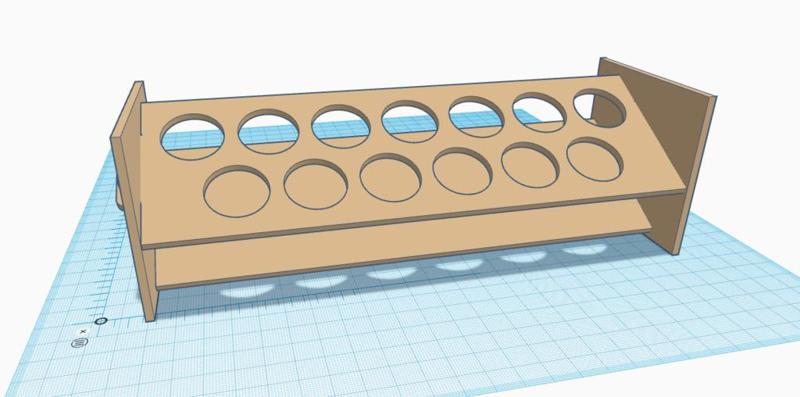 Wood Paint Stand 17ml bottles