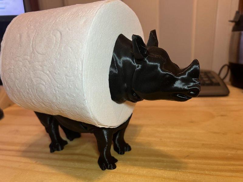 Toilet Paper Roll Rhino