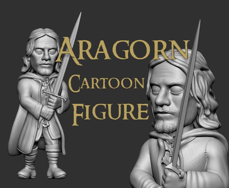 Aragorn from Lord of the Rings- Cartoon Figure