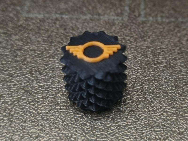 Tire valve cap MIN logo