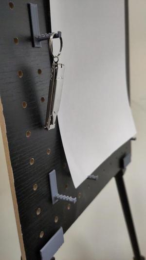 Pegboard accessories for booth
