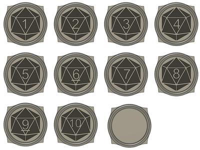 DND Tokens D20s