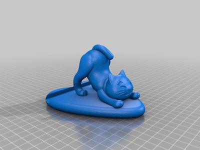 Cat Phone Holder, Heart Butt, Deep Slot