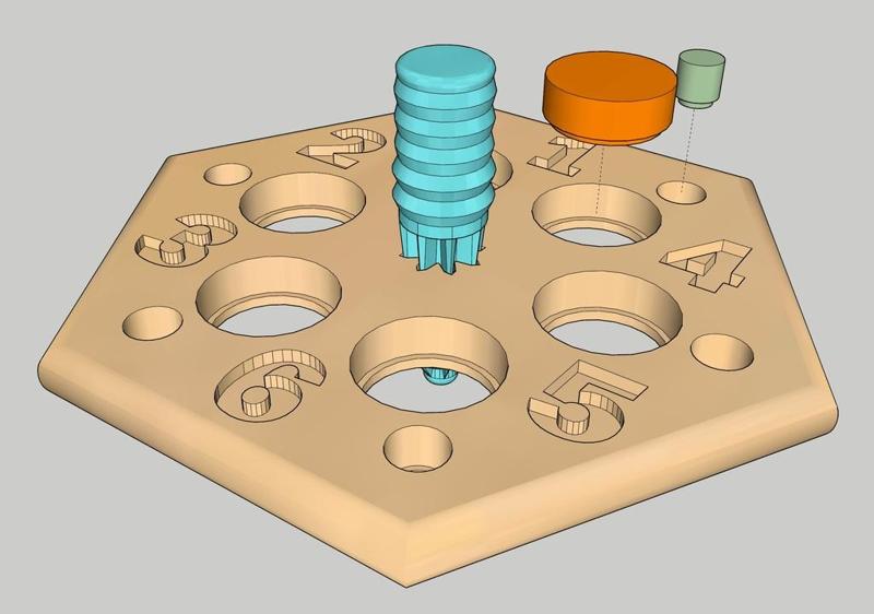 Dado Peonza (Dice Spinning Top)