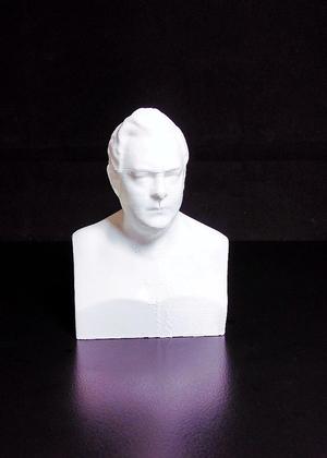 Gravestone Depicting Bust of Man