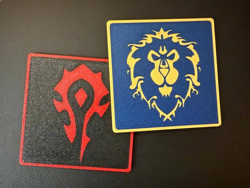 World of Warcraft Faction Logo Coasters