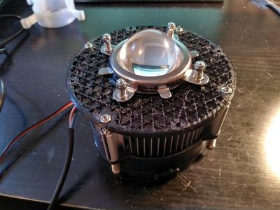 High power LED and heatsink mount