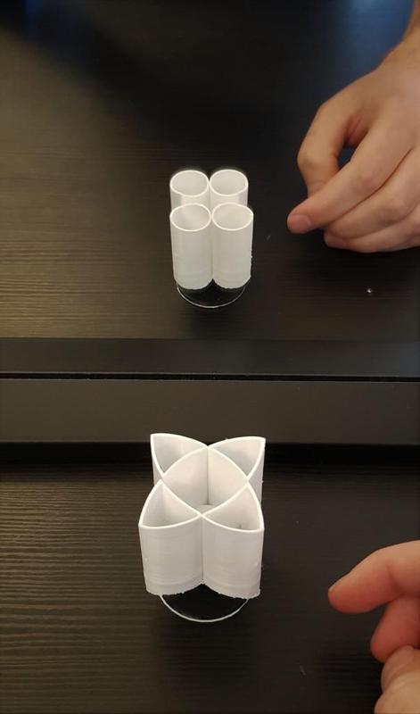 Four circles or diamond shape? optical illusion