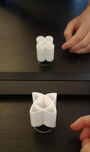 Four circles or diamond shape? optical illusion
