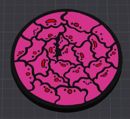 Pokemon-Ditto coaster (multi-color printing)