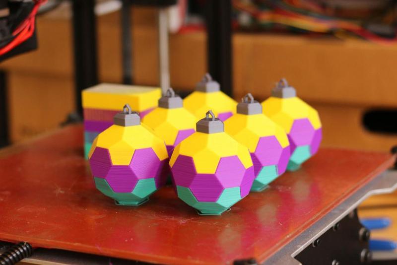 Multi-Color Truncated Icosahedron Ornament