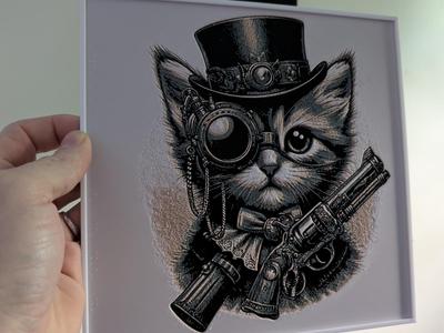 steampunk cat 