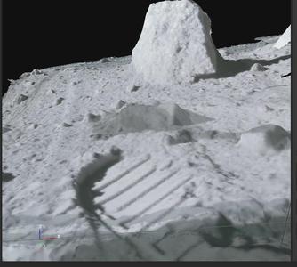 Moon close up of a Apollo 16 moon surface