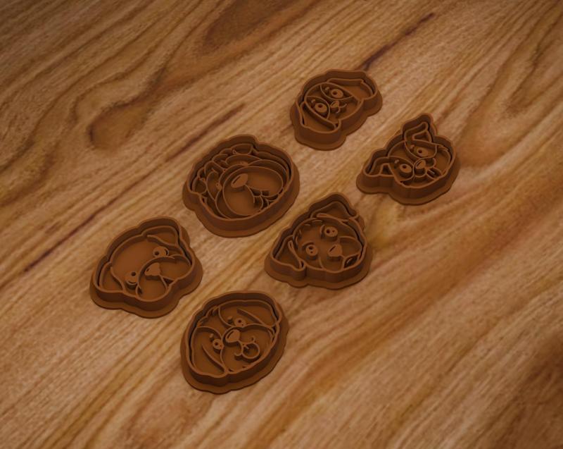 Dogs - Cutters and stamps