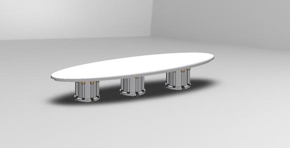 Putin and Macron Table Vicente Zaragozá mockup