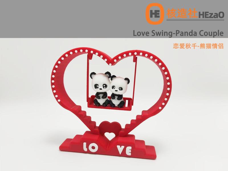 Love Swing-Panda Couple
