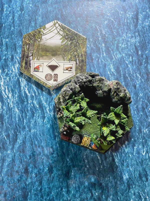 3D Jungle Island Tile -Jungle - Robinson Crusoe: Adventures on the cursed island - board game lucified