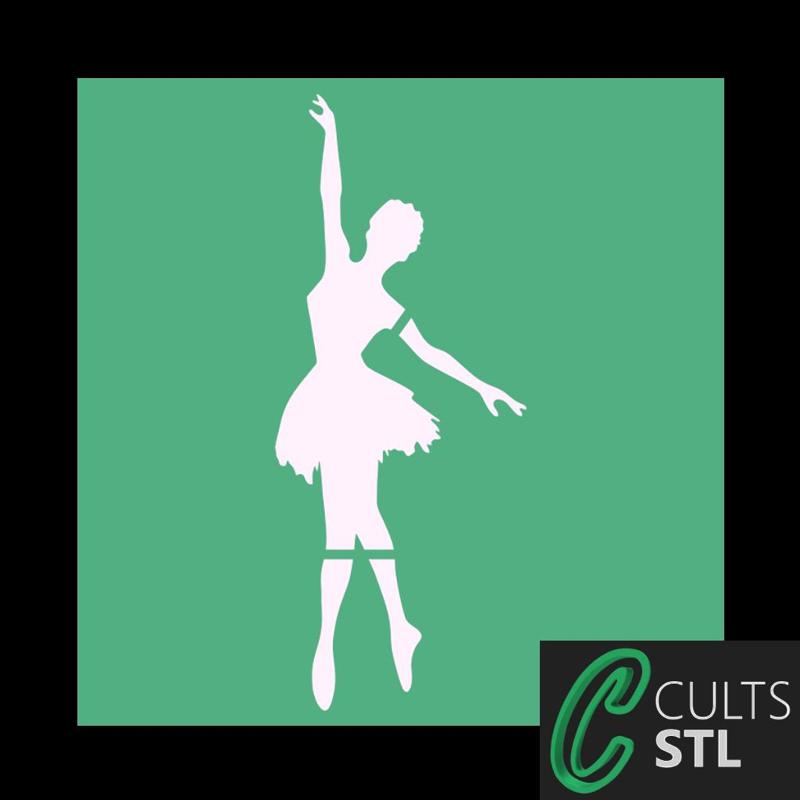 Stencil Bailarina 3 - 10x10cm