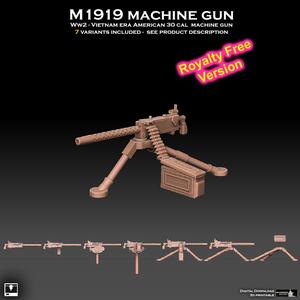 M1919 Browning 30 cal Machine Gun Royalty Free Version