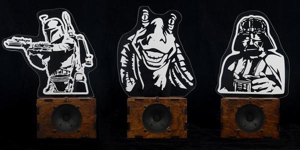 Edge lit Star Wars displays