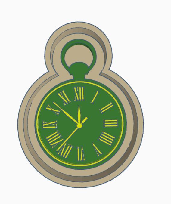 Vintage Pocket Watch | STL File for Silicone Mold | 3D Model for Resin, Soap or Plaster