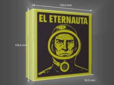 Lightbox El Eternauta Lithophane Box LED Lamp