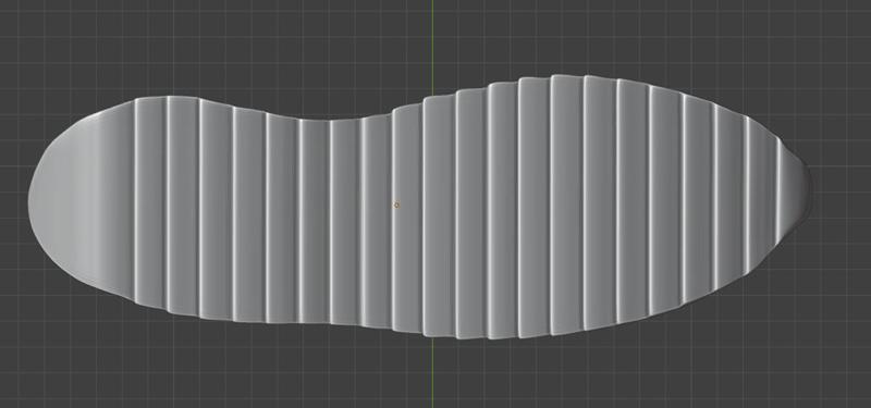 Shoe sole, doll's imprint, casting