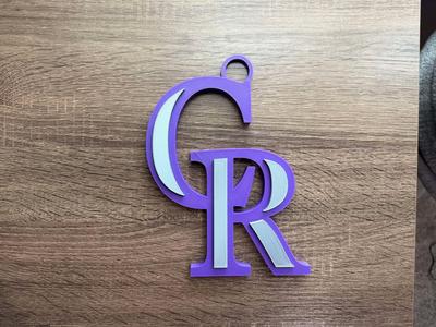 Colorado Rockies Logo Oversized Necklace, Pendant Chain