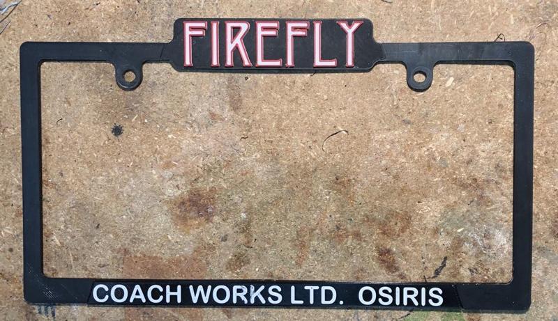 Firefly License Plate Frame