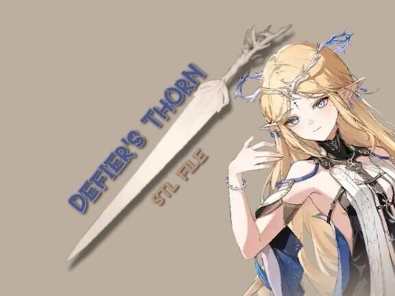 STL Files | Wuthering Waves ( WUWA) Defier's Thorn Sword | Cartethyia weapon - weapon for cosplay / prop weapon